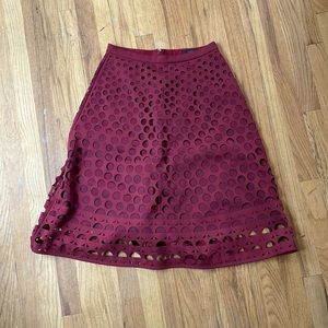 J. Crew laser cut geometric skirt